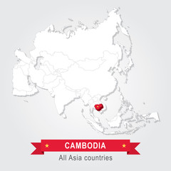 Cambodia. All the countries of Asia.