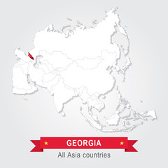 Georgia. All the countries of Asia.