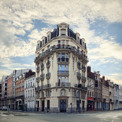 Fototapeta na wymiar Lille famouse Rue Solferino