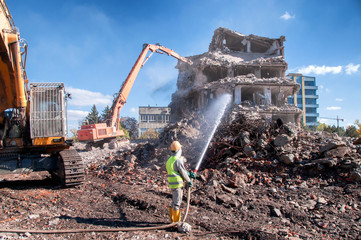 Demolition of buildings in urban