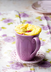  mug cake prepared in microwave