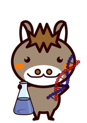 Fototapeta premium 科学を学ぶ動物シリーズ
