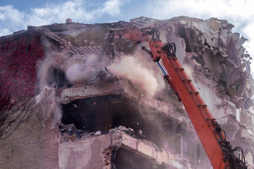 Demolition of buildings in urban