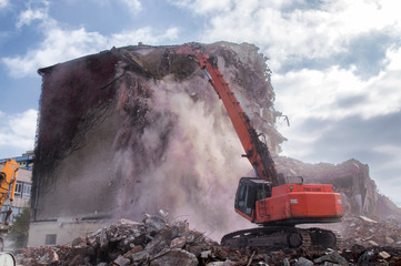 Demolition of buildings in urban