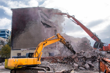 Demolition of buildings in urban