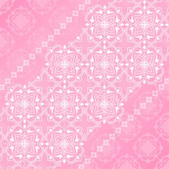 Vintage border on pink.