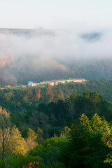 misty mountain village
