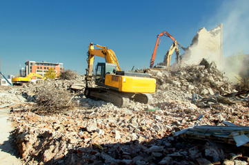 Demolition of buildings in urban