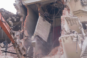 Demolition of buildings in urban