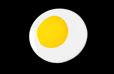 Color Paint Patch. Interesting egg form paint patch on black background. 