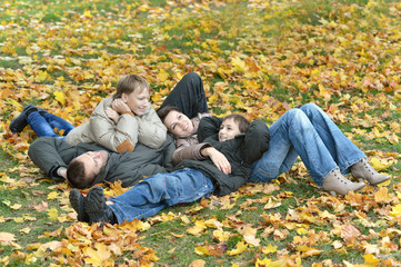 Fototapeta premium beautiful happy family 