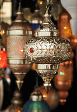Lamps, crafts of Morocco