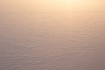 Winter view to frozen lake