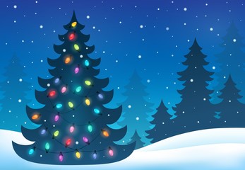 Christmas tree silhouette topic 7
