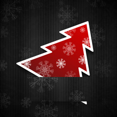 Christmas tree postcard