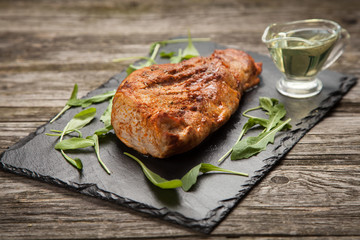 Delicious baked pork