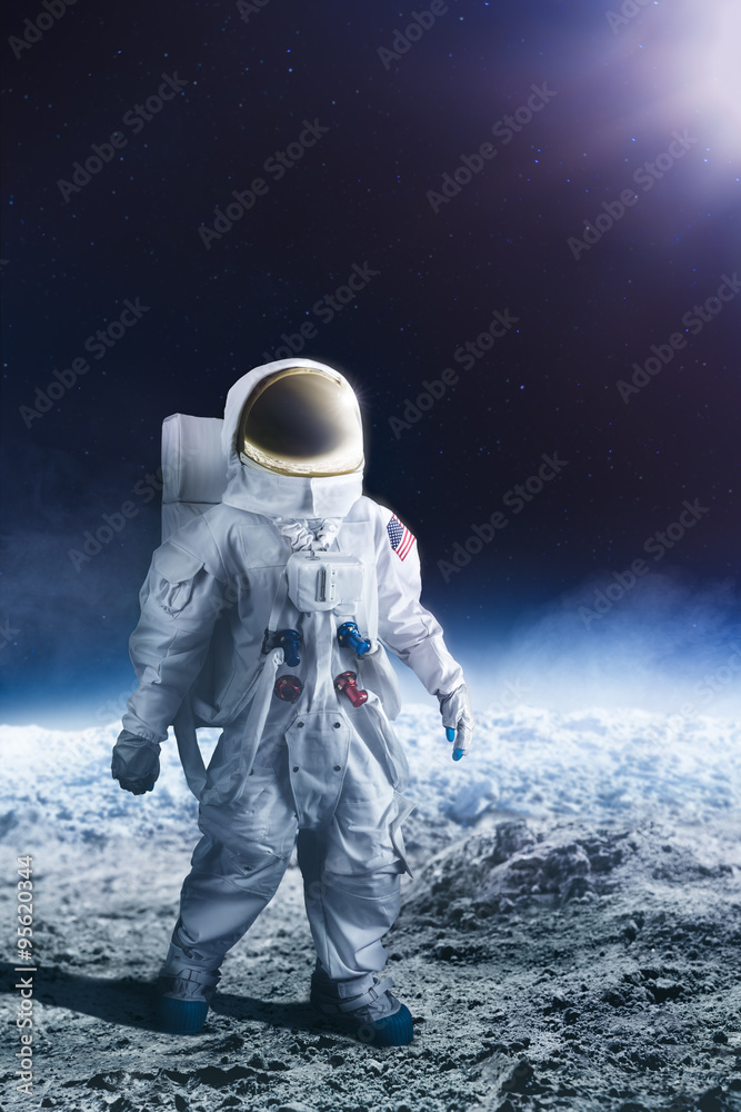Canvas Prints astronaut walking on the moon