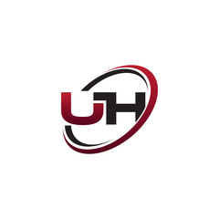 Modern Initial Logo Circle UH