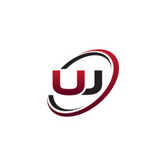 Modern Initial Logo Circle UJ