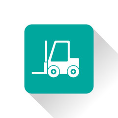 forklift flat vector icon