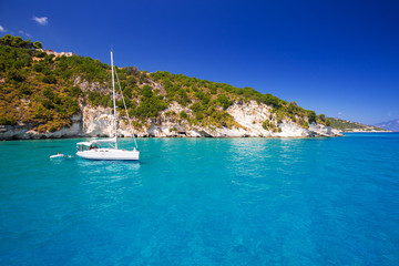Idyllic coastline of Zakynthos island, Greece
