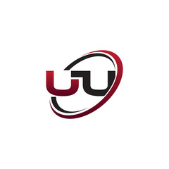 Modern Initial Logo Circle UU