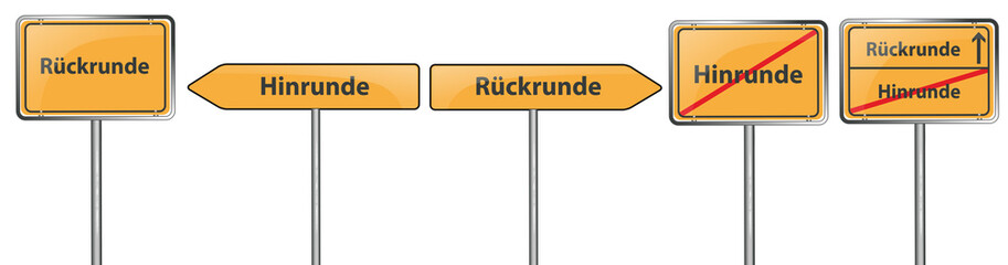 Ortschilder als Vektorset