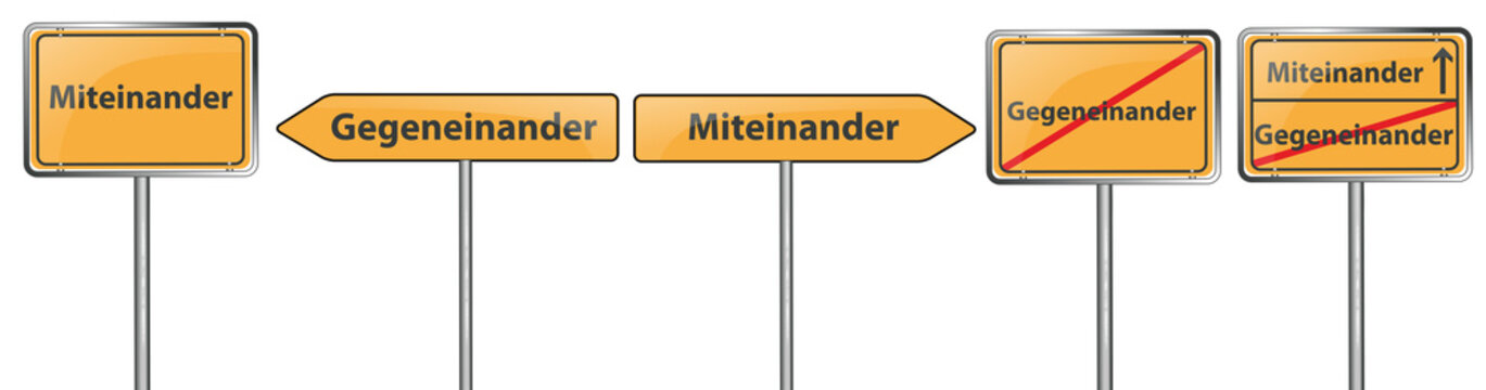 Ortschilder als Vektorset