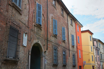 Alleyway. Piacenza. Emilia-Romagna. Italy.
