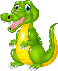Fototapeta premium Cartoon cute crocodile