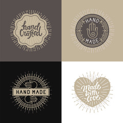 Fototapeta premium Vector set of design elements, badges and labels in vintage styl