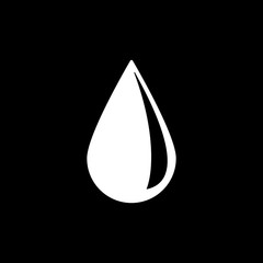 The drop icon. Water and Oil symbol. Flat
