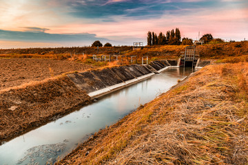 Channel for irrigation of cultivated fields