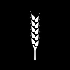 The wheat icon. Spica symbol. Flat