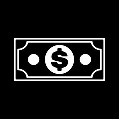 The money icon. Dollar symbol. Flat