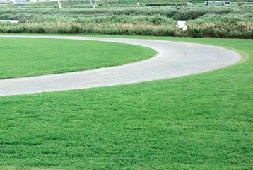 Obraz premium フィールド,開放感のある河川敷に広かる運動場