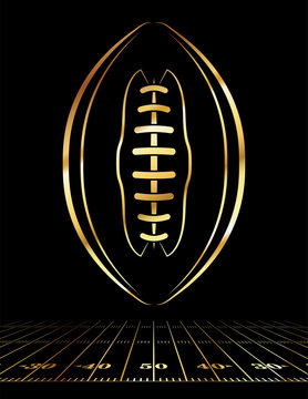 Gold black color combination american football Vector Image