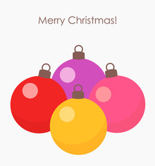 Christmas baubles vector