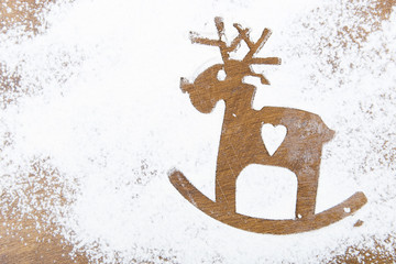 the composition of the flour on a Christmas theme