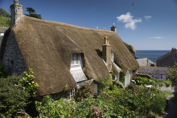 A Thatched Cottage in Cadgwith village, Cornwall, UK