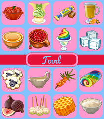 Collection of vector icons food 