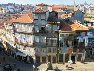 Houses in Rua Escura in residential district Se, Porto, Portugal
