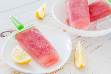 Fruit juice ice pops