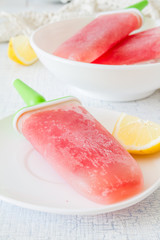 Fruit juice ice pops