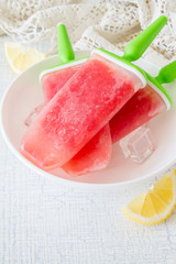 Fruit juice ice pops