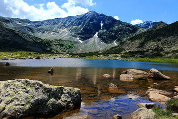 Mountain lake,peak Musala