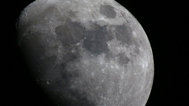 Moon through a telescope