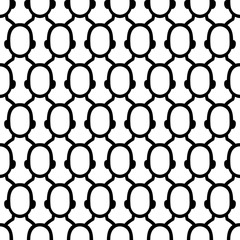 Naklejka premium Seamless People Faces Background on White. Vector