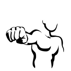 Vector Line Art Fist