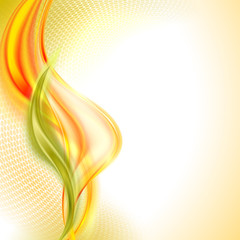 Vector abstract orange wave background